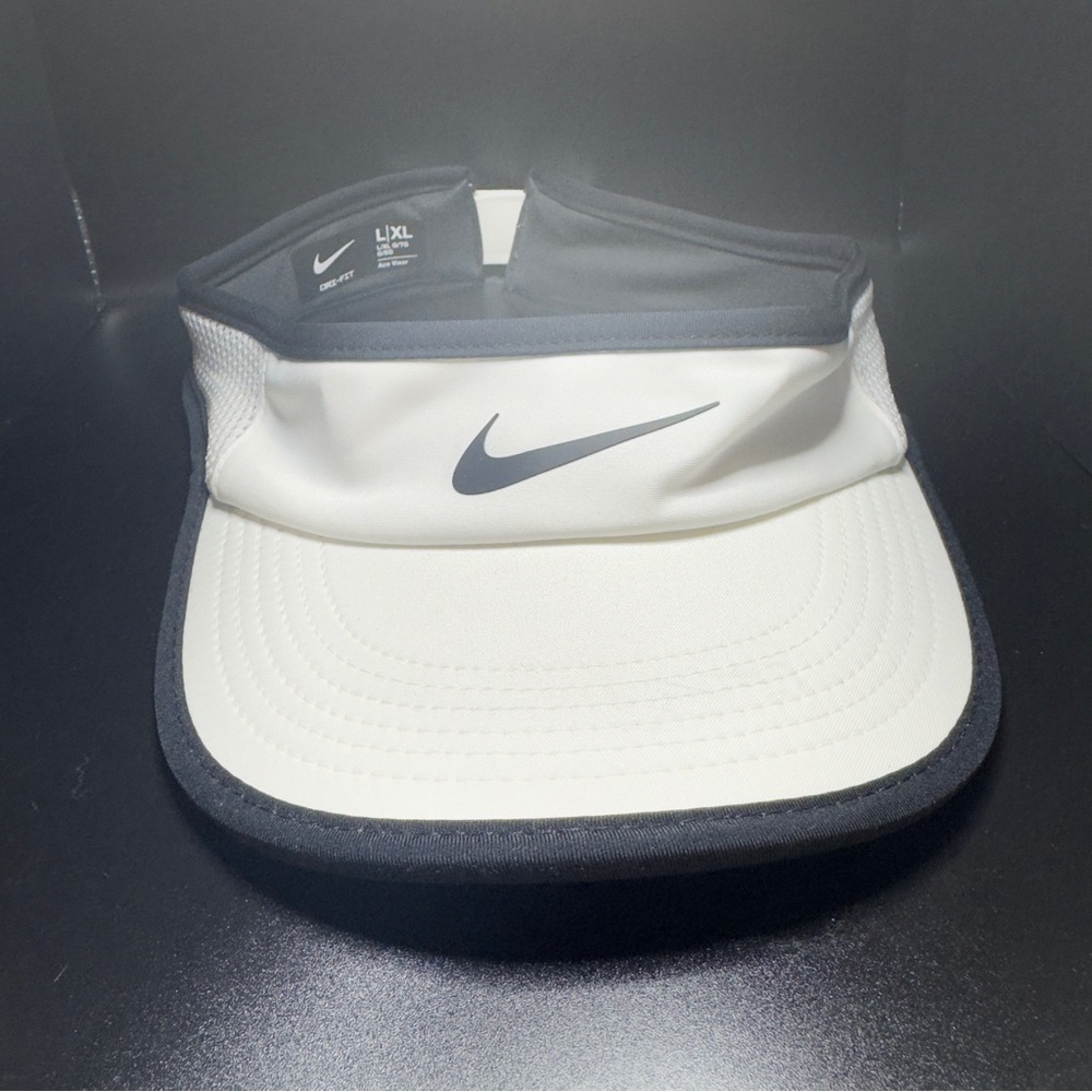Nike Black and White Sports Visor